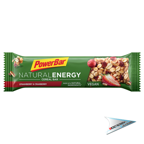 PowerBar-NATURAL ENERGY CEREAL (Conf. 24 barrette da 40 gr)   Strawberry & Cranberry  